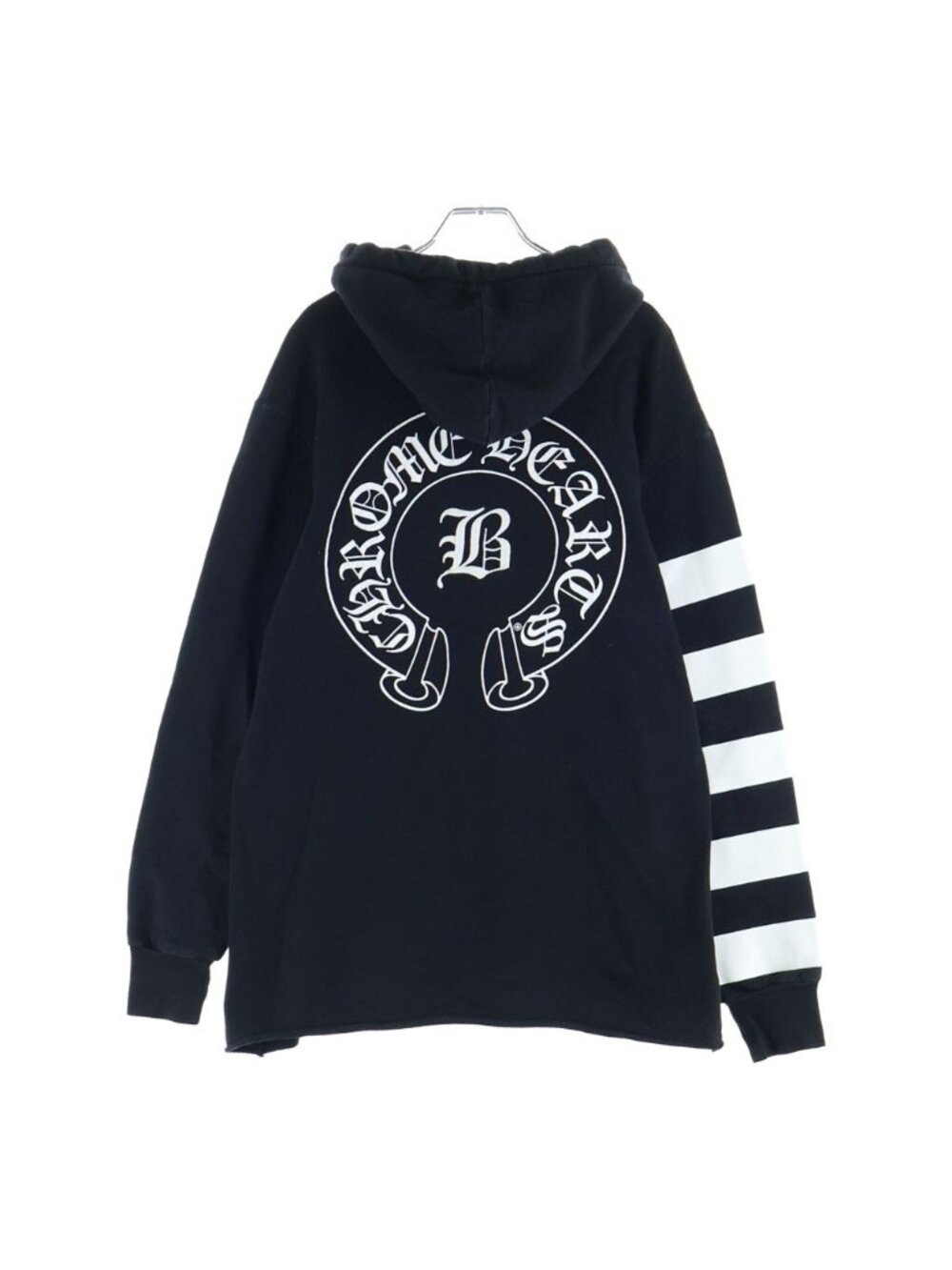 Chrome Hearts Bella Hadid HD Plvr Sht Logo Design Hooded Sweatshirt Hoodie Black